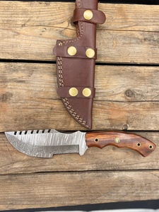 Custom Pattern Steel Tracker Hunting <b>Knife</b> Handmade Fixed Blade Bushcraft Camping Survival <b>Knife</b> Leather Sheath OEM Wholesale - Product Image 1