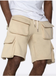 Shorts Cargo Homme Personnalisés Taille Mi-Haute 100% Coton Style Décontracté Multi-Poches Teint Uni pour l'Été – Vente en Gros - Product Image 4