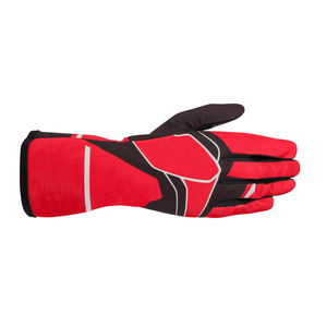 Gants de course rouges et noirs à doigts entiers avec paume antidérapante pour le motocross, utilisation en extérieur, unisexe, matériau PU, fermeture à cordon - Product Image 2