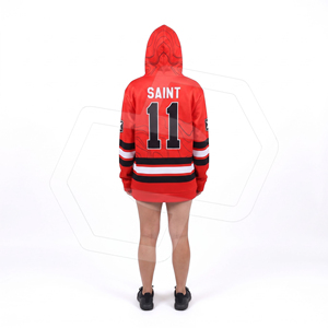 เสื้อฮู้ดกีฬาฤดูหนาวแบบยูนิเซ็กซ์ขายส่ง แบบสวมหัว พิมพ์ลายตามสั่งสำหรับทีม ทรงปกติ ผ้าฟลีซ โพลีเอสเตอร์ คอตตอน เสื้อกีฬา - Product Image 4