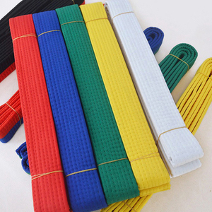 Cinturones de Artes Marciales Personalizados al por Mayor, de Alta Calidad y Bajo Precio, para Judo, Taekwondo, Karate, Negros, de Poliéster/Algodón, Unisex - Product Image 4