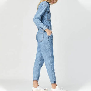 Conjunto de Traje de Mezclilla para Mujer, Estilo Casual, Ajustado, con Botones, para Primavera/Verano, al Precio Más Bajo, Servicio OEM, Ligero, de Algodón - Product Image 2