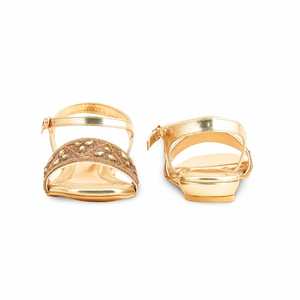 Sandales à talons fantaisie dorées FN6112 pour femme - Product Image 2