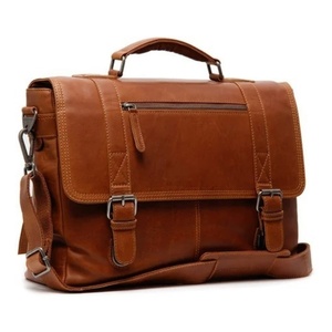 Luxury Professional Laptop Bag with Modern Buckle Style Secure <b>Storage</b> Compartments & Comfortable Carry Handles - Product Image 5