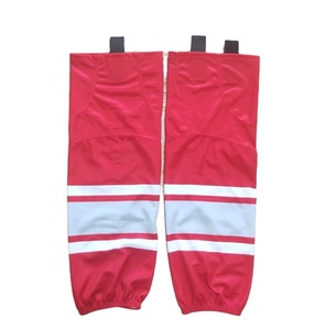 Pantalon de hockey rayé avec bandes réfléchissantes bleu et blanc, couleur bleu marine foncé, poignets élastiques - Product Image 4