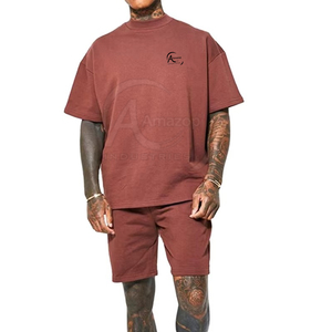 Street Wear Casual Wear Cotton Made Breathable <b>Men</b> T-<b>Shirt</b> & <b>Shorts</b> <b>Set</b> Customized Logo Design T-<b>Shirt</b> & <b>Shorts</b> <b>Set</b> - Product Image 5