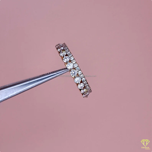 <b>Emerald</b> Cut Moissanite Diamond Vintage Prong Set Full Eternity Wedding Band <b>Ring</b> in 925 Sterling <b>Silver</b> Stackable Anniversary - Product Image 4