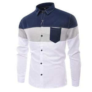 เสื้อเชิ้ตผู้ชายแขนยาวทรงเข้ารูป ดีไซน์ใหม่ ขายส่ง OEM ระบายอากาศได้ดี สีและขนาดตามสั่ง คุณภาพเยี่ยม เสื้อลำลองผู้ชาย - Product Image 2