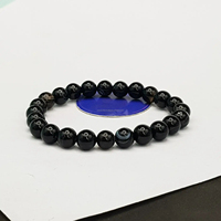 Bracelet élastique fait main de luxe en alliage de perles de culture d'eau de mer blanches européennes et américaines, avec perles géométriques de 8 mm et dégradé de couleurs, idéal comme cadeau.