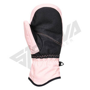 Custom Winter Warm Dry Heated Ski Snowboard Waterproof Ice Fishing Season Outdoor Sports Mitt PU Leather Gloves - Product Image 2