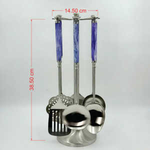 Luxury Kitchen Set With <b>Stand</b> Set of 6 With Resin Handle Polish Finish Stainless Steel For The Use Of Kitchen - Product Image 6