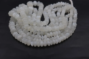 ลูกปัดมูนสโตนสีขาวธรรมชาติขนาด7-9มม. สำหรับทำเครื่องประดับ - Product Image 3