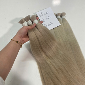 Extensiones lisas de cabello virgen vietnamita a precio de fábrica Color claro Donante crudo hecho de cabello humano - Product Image 5
