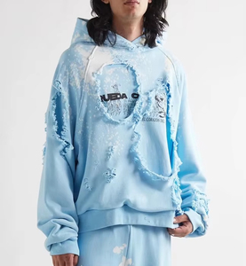 เสื้อฮู้ดดี้ทรงหลวมแบบดรอปโชว์เดอร์ สไตล์ลำลอง ผ้าหนา สำหรับผู้ชาย - Product Image 4