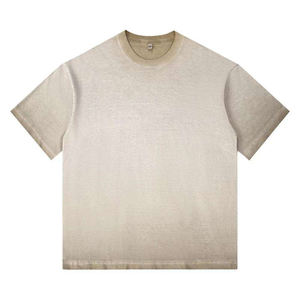 T-shirt en coton lavé pour homme, décontracté, manches courtes, col rond, style vintage, basique et tendance - Product Image 3