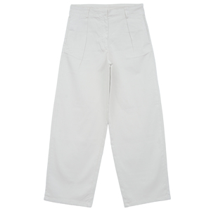 Pantalon femme taille haute, jambe large, plissé devant, coupe décontractée et fluide - Product Image 2