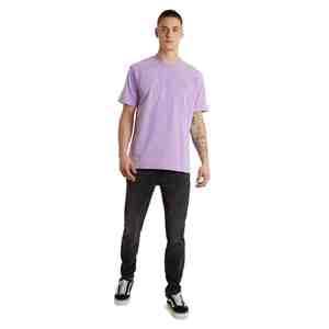 Men's Oversized Acid Wash Short Sleeve O-Neck T-Shirts 100%Cotton Jersey Oversize Fit Solid Pattern <b>Knitted</b> Style Men's T-Shirts - Product Image 5