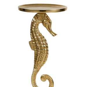 Exclusive Design Antique Seahorse Pedestal <b>Console</b> <b>Table</b> 56 Cm Height Coastal Living Room Furniture Handmade Stable Base - Product Image 2