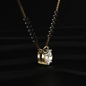 Pendentif solitaire en diamant de laboratoire CVD de taille ronde, clarté VVS-VS, couleur D-E, certifié IGI, à vendre. - Product Image 3