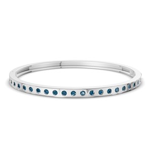 Top Demanded Openable <b>Bangle</b> <b>Bracelet</b> Crafted From 14k Gold Classic And Glowing Round Cut Royal Blue Lab Grown Diamond <b>Bracelet</b> - Product Image 1