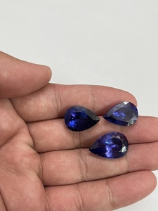 Tanzanite naturelle de forme poire, couleur bleue de haute qualité, ensemble de trois pierres, 39,10 carats, pierres précieuses en vrac, certifiées IGI, traitées thermiquement - Product Image 6