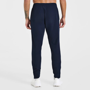 Pantalones deportivos casuales para hombre con logotipo personalizado, cintura elástica con cordón, bolsillos laterales y puños con cremallera, tela transpirable tejida a bajo precio al por mayor - Product Image 2