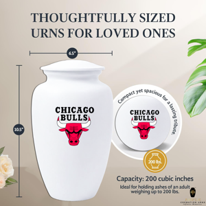 Urne funéraire de style européen pour cendres, urne commémorative de basket-ball Chicago Bulls - Product Image 4