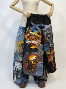 Pantalones Anchos de Estilo Punk con Estampado de Anime Demon Slayer para Hombre, Talla Grande, Desgastados, Holgados - Product Image 4