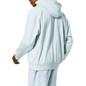 Patchs brodés personnalisés Sweat à capuche avec logo Sweat à capuche vieilli avec fermeture éclair à l'ourlet brut coupe bord Sweats à capuche brodés 2026 - Product Image 3