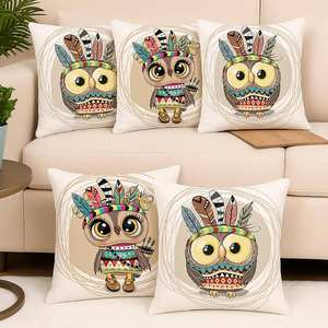 Fundas de almohada y estuches Suministro a granel Último diseño Impresión personalizada Sublimación 100% Funda de cojín de algodón - Product Image 5