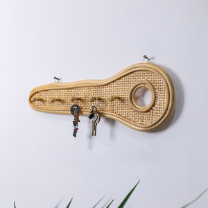 Wooden <b>wall</b> hooks for <b>clothes</b> storage low price rattan hook entry way bedroom <b>walls</b> decoration - Product Image 2