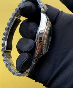 BOJ Plain R.O.L.E.X.14 Modern Style Stainless Steel Gold Tone Diamond Dial Automatic Movement Analog Wrist <b>Watch</b> Wholesale Price - Product Image 2