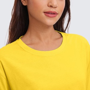 Women's Casual Crop Top Short Sleeve T-Shirts 100% Cotton Summer Crop Tee with Custom Logo Screen Printed Women's Crop TEE Shirt - Product Image 3