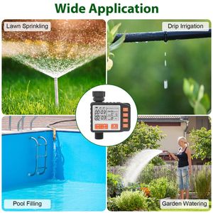 Sistema di irrigazione manuale e automatico con 3 programmi, timer impermeabile per irrigazione da giardino, timer per rubinetto e irrigatore domestico - Product Image 6