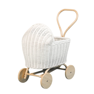 Carrito de Ratán Natural de Alta Calidad para Muñecas, Juguetes para Niños, Cochecito de Ratán para Muñecas, Venta al por Mayor desde Vietnam - Product Image 2