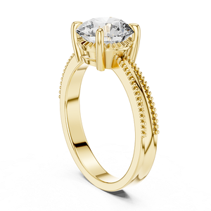 Bague en or glamour avec diamant de laboratoire, bijoux de mode raffinés, design élégant et étincelant, 2,05 carats, idéale pour les fiançailles. - Product Image 3