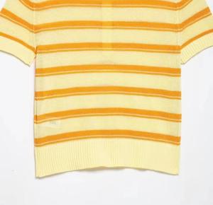 Camiseta de Golf para Hombre, de Manga Corta, con Puntos Amarillos, Tejida, 100% Algodón, Transpirable, Corte Regular, Informal - Product Image 3