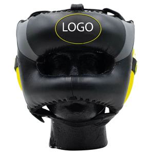Venta al por mayor a medida PU cuero boxeo cabeza equipo entrenamiento seguridad cabeza protección guardias Bfreathable con el mejor precio también personalizado - Product Image 1