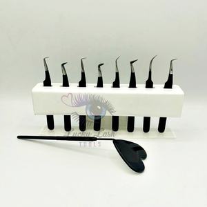 ชุดแหนบต่อขนตาสแตนเลสสีดำด้านปรับแต่งโลโก้ได้ตามต้องการ - Product Image 2