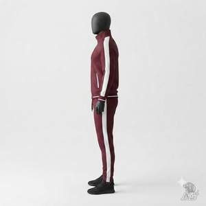 Conjunto Deportivo para Hombre con Cremallera, Chaqueta de Manga Larga Elástica y Pantalones a Juego, Ropa Deportiva Cómoda para Alto Rendimiento Atlético - Product Image 4