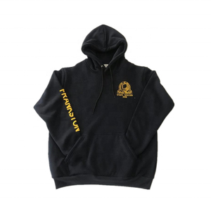 Sudadera con Capucha Negra para Hombre, Logotipo Bordado Personalizado en la Manga Izquierda, Corte Holgado, Ropa Casual de Invierno, 100% Algodón Felpa - Product Image 5