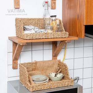 Seagrass <b>Basket</b> Open-Front for Kitchen Handmade <b>Storage</b> <b>Basket</b> Wholesale eco-friendly Made in Viet Nam - Product Image 5
