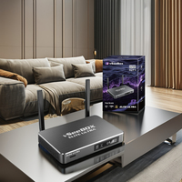 Vseebox Elite Ultra Android 12 TV Box Konten Global Gratis Resolusi 6K 12 Tanpa Biaya Bulanan Ruang Penyimpanan Besar Berjalan Cepat Abu-abu