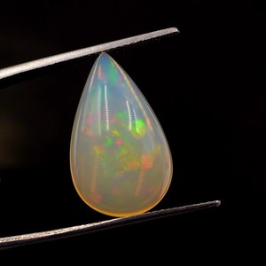 HAYAAT GEMS Ópalo Blanco Natural Etíope Cabujón Corte Pera Multifuego 6.40Ct 19.5x12x8.5MM para Fabricación de Joyas - Product Image 6