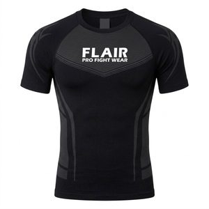Men's Seamless Athletic Compression T-Shirt / Performance <b>Short</b> <b>Sleeve</b> <b>Base</b> <b>Layer</b> - Product Image 2