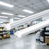 Tube lumineux LED T8 2FT 4FT en aluminium et plastique, tube lumineux LED 2700-6500K, lampe d'intérieur pour usage professionnel