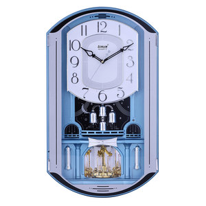 Eco Friendly RT/PD Modern RT/PD Musical <b>Clock</b> <b>with</b> Quartz Movement Rotating <b>Pendulum</b> and LED Lights Available For Sale - Product Image 4