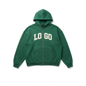 Wholesale Custom Men <b>Zip</b> Up Hoodie Heavyweight <b>Hooded</b> Jacket Custom Logo Streetwear Hoodie OEM ODM Factory - Product Image 4