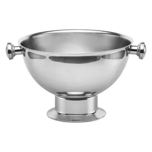 Bol à punch en acier inoxydable de haute qualité avec poignées robustes, bol de service alimentaire pour boissons, glace, jus, cocktails et traiteur - Product Image 1