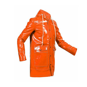 Chaqueta Impermeable Unisex de PVC y Cuero, Largo Regular, Transpirable, de Secado Rápido, Protección Total contra Lluvia Intensa, para Invierno, con Logotipo Frontal - Product Image 2